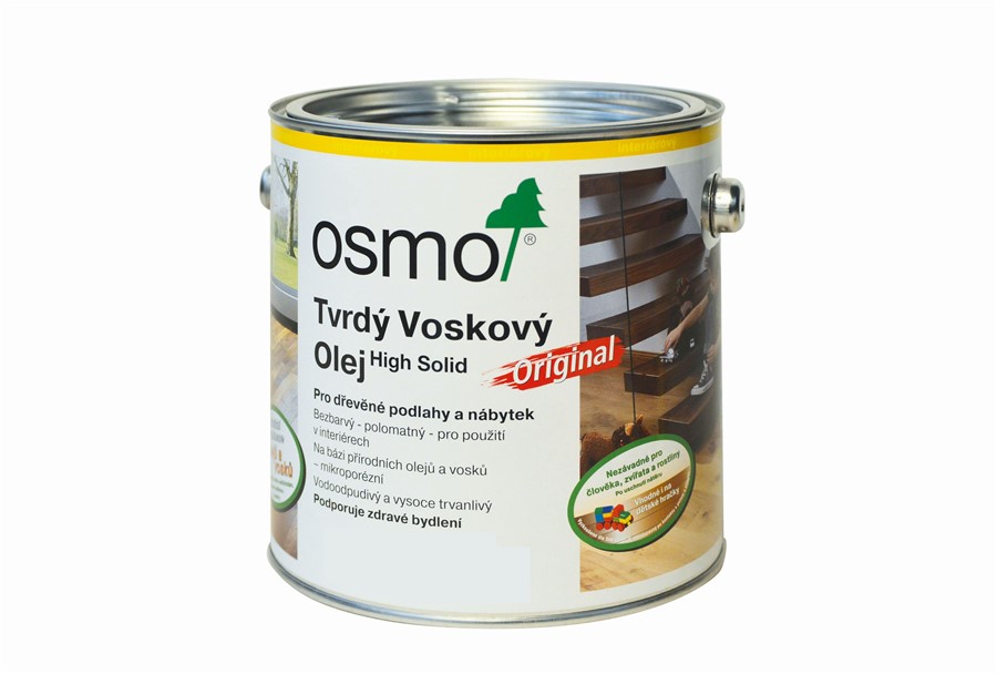 OSMO 3065 Tvrd voskov olej Original bezbarv, polomat 0,375l